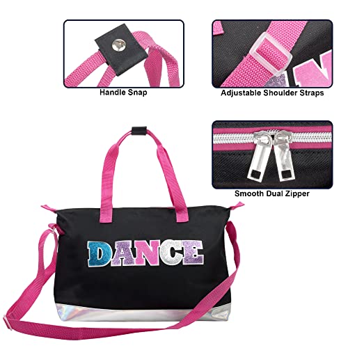 Garment Dance Shoulder Bags for Girls, Teen Dancers, Costumes, Boys | Holographic Glitter Dance Bag for Kids - color: Dance 2