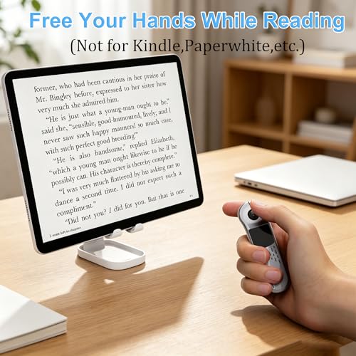 2 in 1 Air Mouse Wireless Bluetooth Presentation Clicker with Touchpad,Rechargeable Handheld Remote Mice Page Turner for PPT/TikTok/Camera/Kindle App,for Phone Tablet PC Laptop Computer-Silver - color: Gray