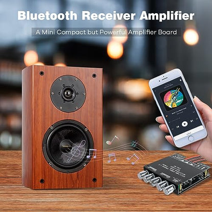 ZK-TB21 Bluetooth 5.0 50W+50W+100W 2.1 Channel Subwoofer Amplifier Board TPA3116D2 HiFi Treble and Bass Control Stereo Digital Audio Amp Board for Home Theater DIY Speakers - style: ZK-TB21