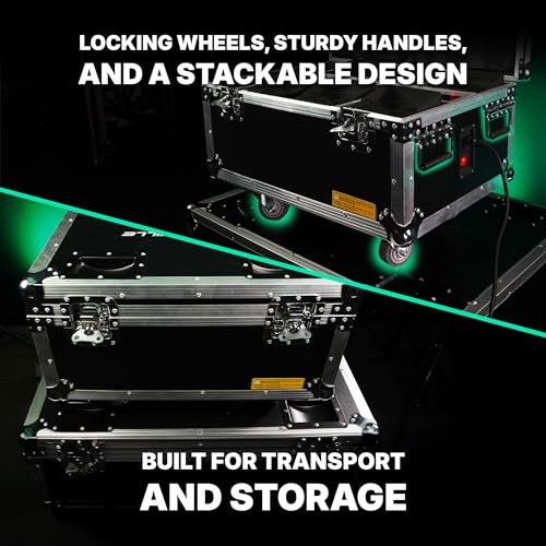 Rockville Wet PAR WC Package Black 18W RGBWA+UV Par Wash Lights, Wireless Charging Case, IP65 Water-Resistant, App-Controlled, for DJ Events and Venues (6 Lights) | 10-12 Hour Battery, IP65 Waterproof, RGBWA+UV, Wireless DMX, App Control, 6 IR Remotes, Tr