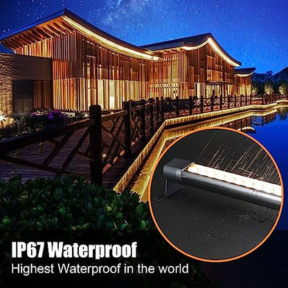 Outdoor Wall Washer Lights 2 Pack,36W 4000K Neutral White Wall Light,120V IP67 Waterproof 2ft Led Linear Wall Light Bar for Outdoor Indoor Building Sign, Hurches,Garden,Courtyards Lighting - size: 4000K 24Inch 2Pack