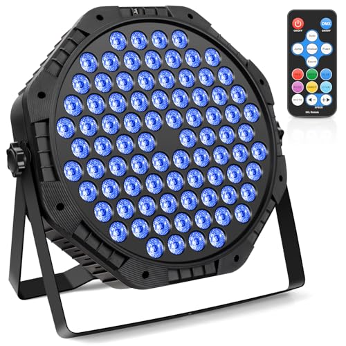 84LEDs Stage Lights 1 Pack 150W RGB Par Light Corded Party Uplights with Sound Activated and DMX Control for DJ, Disco, Wedding, Club, Bars, Birthday Party, Festivals Stage Lighting - size: 1 Pack