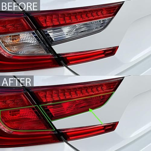 KOMAS 12” X 48” Tint Vinyl Film Sticker Sheet Roll for Car Headlight, Tail Lights, Fog Lights with Squeegee + Cutter (Glossy Red) - color: Glossy Red