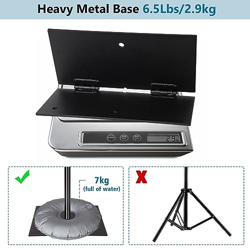 SLOW DOLPHIN Pipe and Drape Photography Backdrop Stand Kit Adjustable Photo Background Stand 10ft x 10ft with Metal Base for Parties Weddings Birthday Party Events Photo Booth(Black)