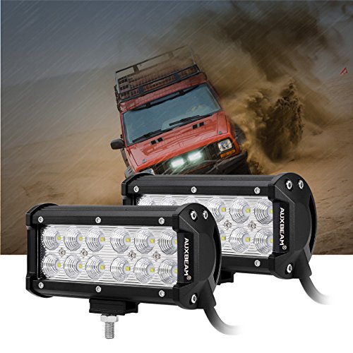 Auxbeam LED Light Bar 7Inch 36W Flood Led Off Road Driving Lights LED Work Lights Waterproof for Jeep Off-Road SUV Truck Car ATVs Boats (2 PCS) (Pack of 4) - size: 2Pcs 7" Flood (Pack of 4)