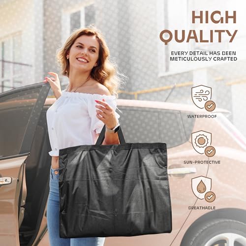 Lazebox 65" Travel Garment Bag with Accessories Zipper Pocket, Heavy Duty Suit Bag for Suits, Tuxedos, Dresses, Coats, Black, 2 packs - size: 65inch-2 packs-Black