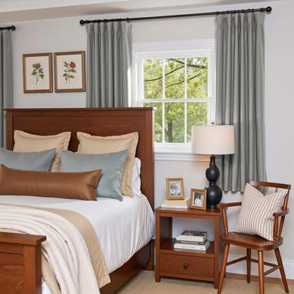 Lazzzy Velvet Light Gray Curtains 72 Inches Long Thermal Insulated Drapes for Bedroom Living Room Darkening Window Treatments Rod Pocket 2 Panels - color: Light Gray, size: 52"W x 72"L (Pack of 2)