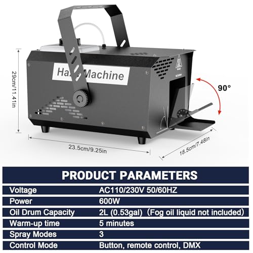 600W 1000CFM Haze Machine for Stage & DJ