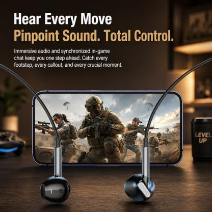 Kamon K66 USB C DAC Earbuds, 14.2mm Dynamic Driver, HD Microphone, 3-Button Volume Control, Semi in-Ear Wired Earphones for iPhone 17/16/15, Samsung Galaxy, Pixel and iPad 1 Pack - color: Black
