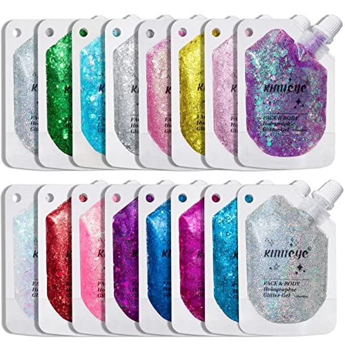Garnet Red Face Body Glitter Gel, Rave Festival Outfits, 1.35 oz - color: Garnet Red #14