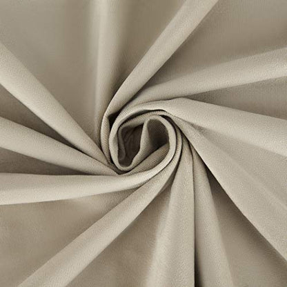 Sun Zero Hampshire Velvet Noise Reducing Thermal Extreme 100% Total Blackout Back Tab/Rod Pocket Curtain Panel, Ecru Off-White, 50"W x 84"L (1 Panel) - color: Ecru Off-white, size: 50"W x 84"L (Pack of 1)
