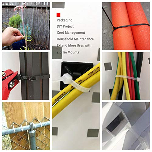 HS 8 Inch Zip Ties Black 40 Pounds Tensile Strength Thin Straps (Bulk 8000 Pack) Nylon PA66 UV Resistant,Self-Locking Small Electrical Plastic Cable Wire Zipties for Outdoor Use,Multi Purpose - color: Black 8"8000