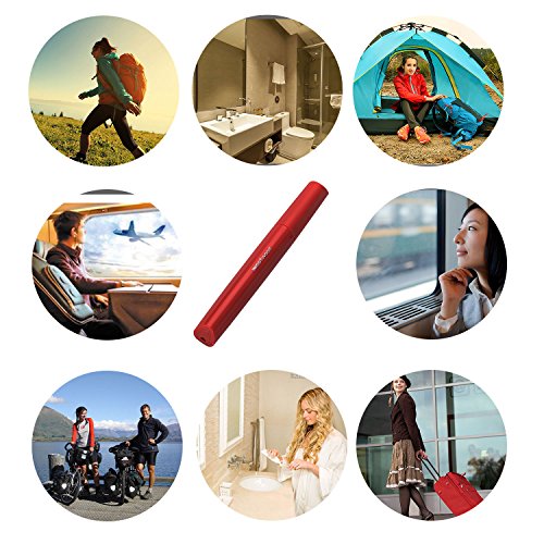 Portable Travel Toothbrush Case, Plastic Container Toothbrush Holder Brushes Box Breathable Design with Air Hole More Hygienic Toothbrush Tube for Home Daily Business Office (Red) - color: Red
