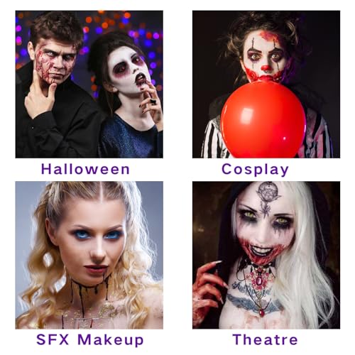 MEICOLY Scar Wax Kit with Spatula,SFX Scar Makeup,Fake Nose Skin Modeling Putty Wax for Cosplay/Realistic Scar/Fake Wound Cut,Halloween Special Effects Makeup,Dark(1.67Oz) - color: scar wax makeup,dark