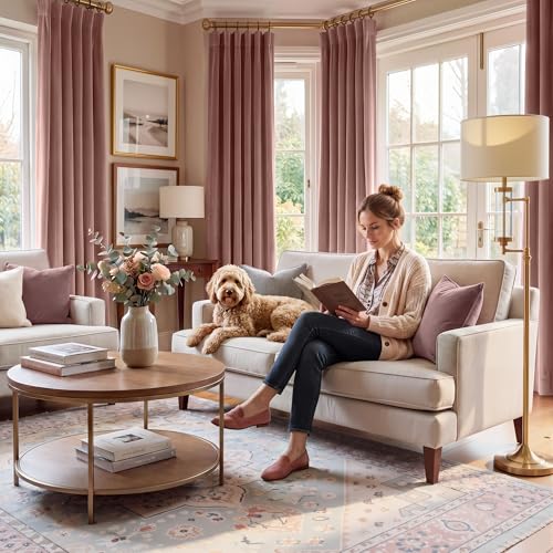 RYB HOME Pink Velvet Curtains 90 inches Long for Girls Living Room | Thermal Insulated, UV Privacy Blocking, Energy Efficient, Noise Reducing, Back Tab, Guest Room Office, W52 x L90, 2 Panels - color: Wild Rose, size: 52"W x 90"L (Pack of 2)