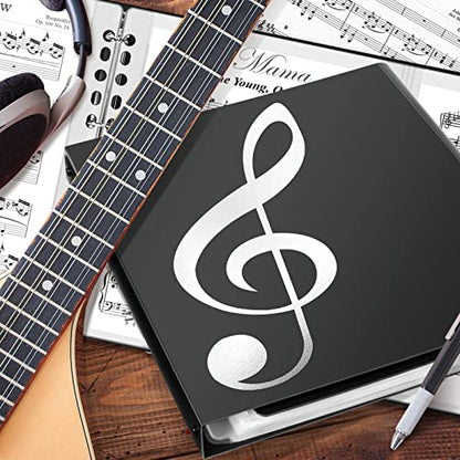 tutata Sheet Music Folder, 8.5 x 11 Music Binder, Writable Sleeves, Black | Less Page-Turning, 4 Page Expand, 52 Pockets, Letter Size Choir Folder