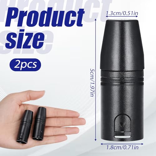 3.5mm to XLR Adapter, 2 Packs XLR Male to 3.5mm Audio Adapters Metal Stereo TRS Mini-Jack Female-to 3-Pin Male Microphone Adapter Audio Converter for Camcorders, Recorders, Mixers, Black