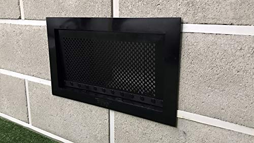 Bi-Directional Flood Vent to Reduce Foundation Damage and Flood Risk, FEMA Compliant, ICC-ES Certified for 250 sq. ft. - Black, Wall Mounted (16" Wide x 8" high x 2" deep) - color: Black