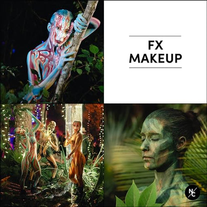 Narrative Cosmetics FX 12-Color Palette - Water-Activated Face & Body Paint for SFX, Theater, Cosplay - High-Pigment, Blendable SFX Makeup, Easy-to-Use for Film & TV