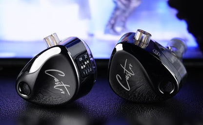 KZ Castor in Ear Monitor Headphones IEM in Ear Earphones, 2DD Tuning Adjustable Dual-Driver Supper Bass Wired Headphones, Harman Target with Improved Bass Version for Musicians/Gamers/Singers - color: Dark, style: without Mic