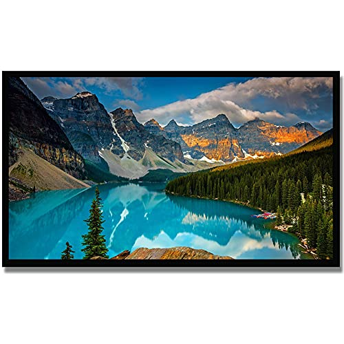Portable 16:9 Projection Screen 60-120 Inch White Synthetic Polyester Fabric Projector Curtain Foldable, Anti-Reflective(60inch) - color: 60inch