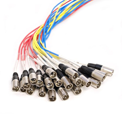 Seismic Audio - SARMSS-24x1515 - 24 Channel XLR TRS Combo Splitter Snake Cable - two 15' XLR trunks Rack Mount - size: 15 Foot x 15 Foot - 24 Channel