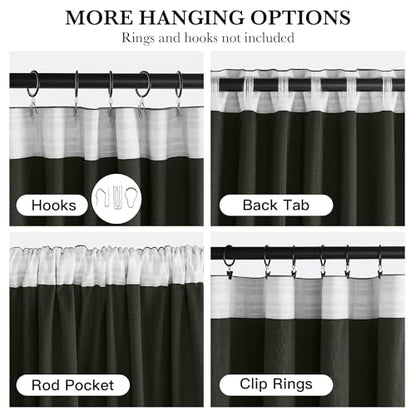 NICETOWN 102 inch Long Olive Green Velvet Curtains Elegant Panel - color: Olive Green, size: 52"W x 102"L (Pack of 2)