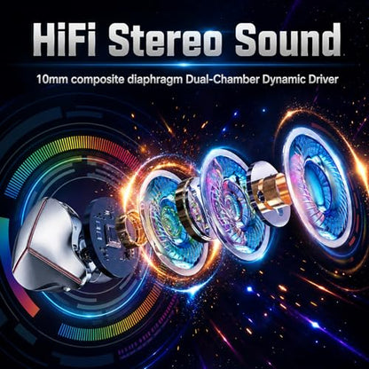 in Ear Monitor Headphones with Mic,USB C,HiFi Gaming IEM | 2-Pin Silver-Plated Detachable Cable,Wired Gaming Earbuds for Gamer/Singer/Musician/Audiophile/Drummer