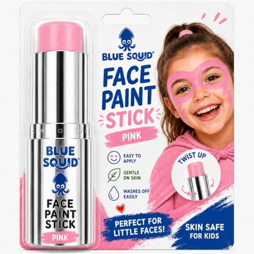 Blue Squid Pastel Pink Face Paint Stick - Water based Body Paint for Adults & Kids - Vegan Hypoallergenic Twist-Up Non-Toxic Makeup Stick for Cosplay, & SFX (Pastel Pink) - color: Pastel Pink