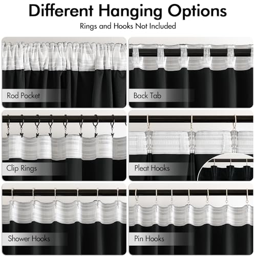 MIULEE Black Velvet Pinch Pleat Blackout Curtains W52 X L84 Inches - color: Black, size: 52"W x 84"L (Pack of 2)