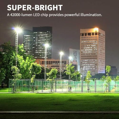 ledmo LED Flood Light Outdoor 240 Watt, Floodlights with Dusk to Dawn | Photocell High Output 36000 Lumen, Commercial Grade Lighting Fixture for Large Stadium,Yard, 5000K Daylight, IP65 Waterproof - size: Standard-Photocell