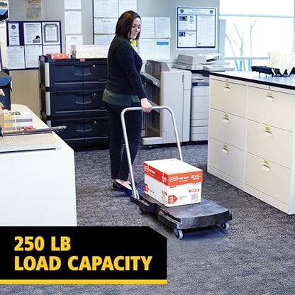 Rubbermaid Commercial Products Convertible Folding Utility Dolly/Cart/Platform Truck with wheels, 250 lbs Capacity, for Moving/Warehouse/Office - style: 250 lb. Capacity, 3" Casters