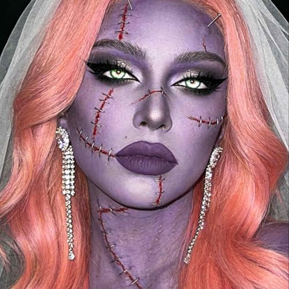 Lilac Face Body Paint (30gm), Water Activated Pastel Purple Face Painting Kit for Halloween Goth Makeup, Non-Toxic Facepaint Palette for Ursula Fairy Elf & Mystic Anime SFX Costume Cosplay Parties - color: Lilac/Pastel Purple