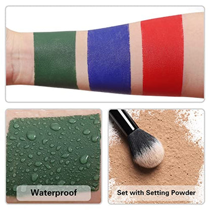 BOBISUKA Pro Red Face & Body Paint Stick, Blendable Red Eyeblack Painting Sticks for Sports, Facepaints for Halloween Makeup Clown Joker Devil Cosplay Special Effects Costume SFX Party - color: Red