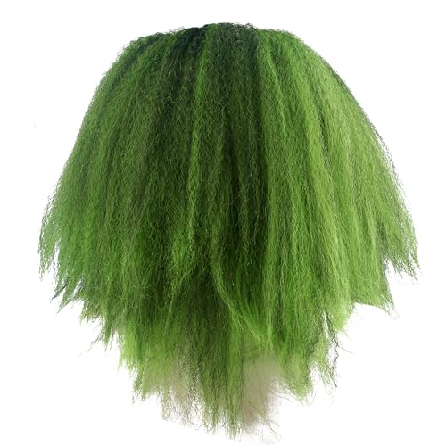 Scary Halloween Clown Mask with Green Hair for Adult Horror Evil Killer Joker Costume Mask
