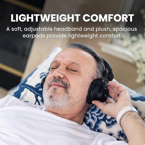 Avantree Audition 3 - Bluetooth Over-Ear Headphones with Charging Dock | 50-hour battery, aptX Adaptive and clear calls, compatible with Bluetooth TVs, phones and computers - style: Audition 3