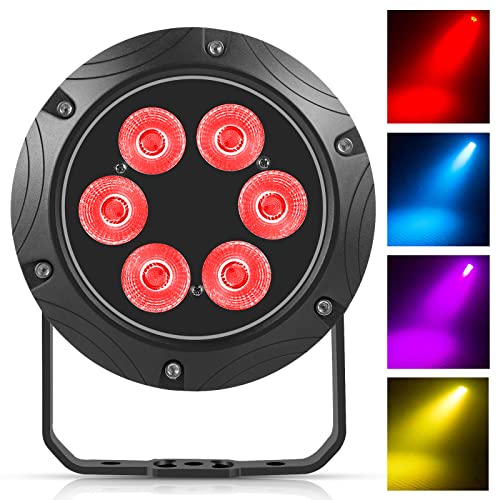 100W LED Par IP67 Waterproof Stage Lights, DMX512 Sound Activated Control RGBW for Outdoor Concert Club KTV Music Show Garden Wedding (4 Packs)