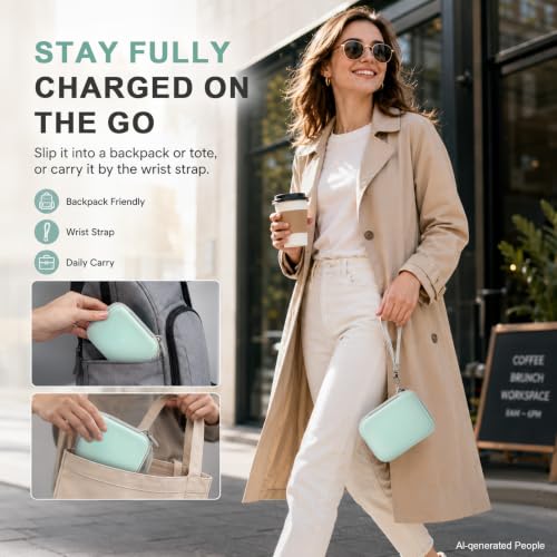 Hard Travel Case for Iseyyox for RTOPS for QUZUDN 3 in 1 Wireless Charger - color: Green
