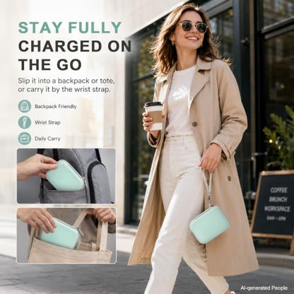 Hard Travel Case for Iseyyox for RTOPS for QUZUDN 3 in 1 Wireless Charger - color: Green