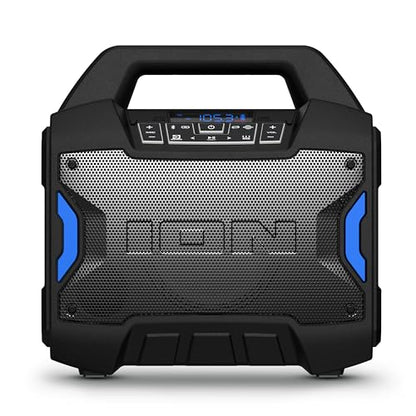 ION Tailgater Boom 60W Portable Bluetooth Outdoor Speaker | Water Resistant, Radio, Mic Input, USB Charging, Stereo Linking, Bass Boost and App Control, for Parties and Outdoor Events - style: 60W water-resistant