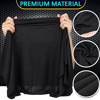 Facmogu Speaker Grill Cloth, 67"x20" Speaker Cloth Speaker Fabric Cover | Stereo Mesh Fabric | Replacement for Home Stage Audio Speakers, Subwoofer Repair | Offer Good Buffer Protection | Black