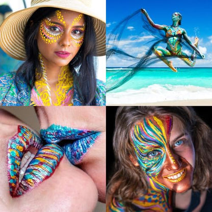 TAG Professional Face and Body Paint, Pastel Yellow 32gm, non toxic, hypoallergenic, easy to wash off, ideal for Kids Parties, Halloween, Cosplay and Events