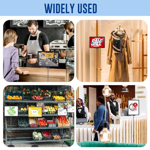 DoubleFill 20 Pack Sign Stand Holder for Display Adjustable Floor Pedestal Poster Sign Stand Holder with Vertical and Horizontal View Advertising Business Brochure Menu Signage (11'' X 17'') - size: 11'' X 17''