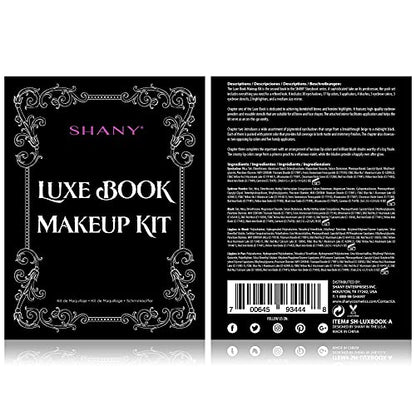 SHANY Luxe Book Makeup Set - All In One Travel Cosmetics Kit with 30 Eyeshadows, 15 Lip Colors, 5 Brushes, 4 Pressed Blushes, 3 Brow Colors, and Mirror - color: LUXEBOOK