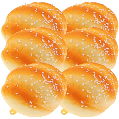 NOLITOY 6pcs Bread Model Fake Bread Pu Roll Toy Artificial Loaf for Cake Shop Decoration Photography Props Home Window Display 2.75 X 2.36 X 1.18 in - size: 7X6cm