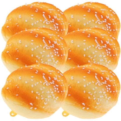 NOLITOY 6pcs Bread Model Fake Bread Pu Roll Toy Artificial Loaf for Cake Shop Decoration Photography Props Home Window Display 2.75 X 2.36 X 1.18 in - size: 7X6cm