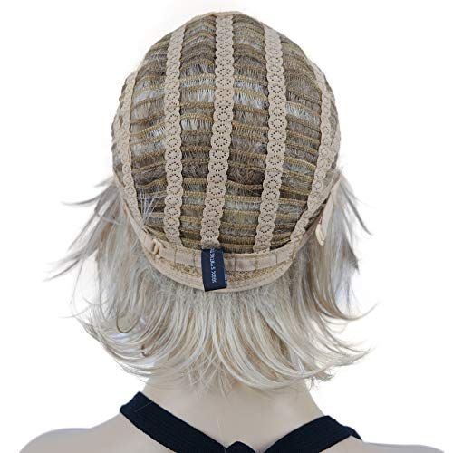 Lydell Short Layered Shaggy Wavy Full Synthetic Wigs (H16/613 Blonde Highlights) - color: #H16/613 Blonde Highlights
