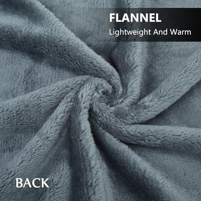 forestfish Fleece Wearable Blanket Oversized, Comfy Lightweight Lap Blanket Poncho Throw With Buttons, 63“x 55” - color: Light Blue, size: Large(63"x55")