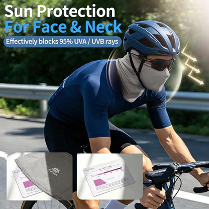 Balaclava Ski Mask, Sun Protection Breathable Face Cover Men Women - color: Grey