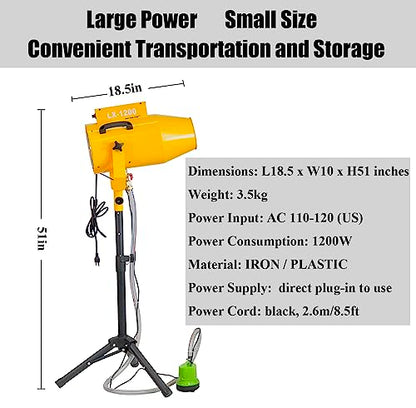 LANGXUN 2026 Upgrade Foam Machine for Party, 1200W High Power Foam Maker Cannon Bubble Machine, Outdoor Summer Pool Party Water Toys for Birthdays Hoilday Celebrations and Backyard Events - color: Yellow